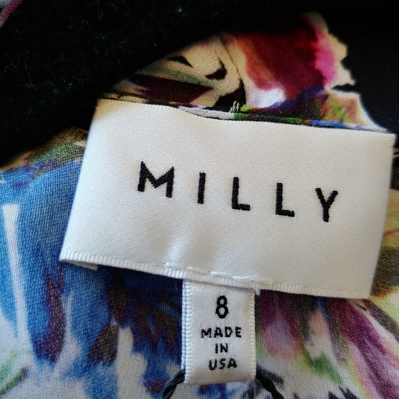 Milly Silk Charmeuse Ruffled Wrap Dress - Picture 4 of 9